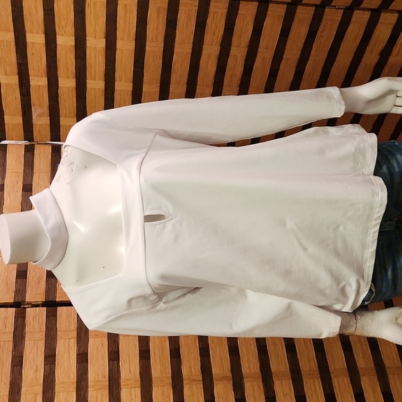 NWOT! Boston Proper choker zip neck top - Picture 2 of 7